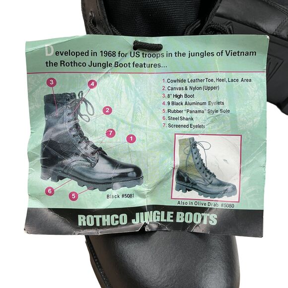 Rothco 5081 Black Leather Military G.I. Style 8\